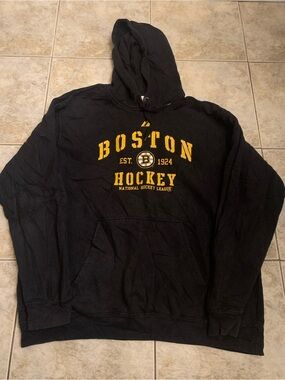 Boston bruins Hockey Men's Black Pullover Hoodie size xl majestic